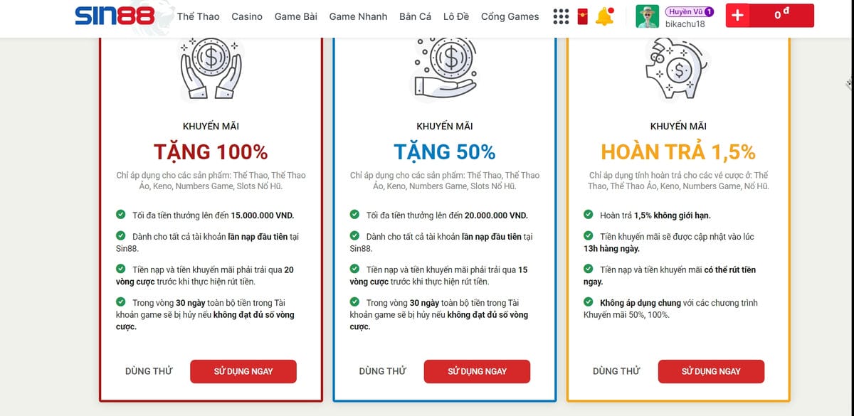 Khuyến mãi hấp dẫn dành tặng tiền nạp lần đầu