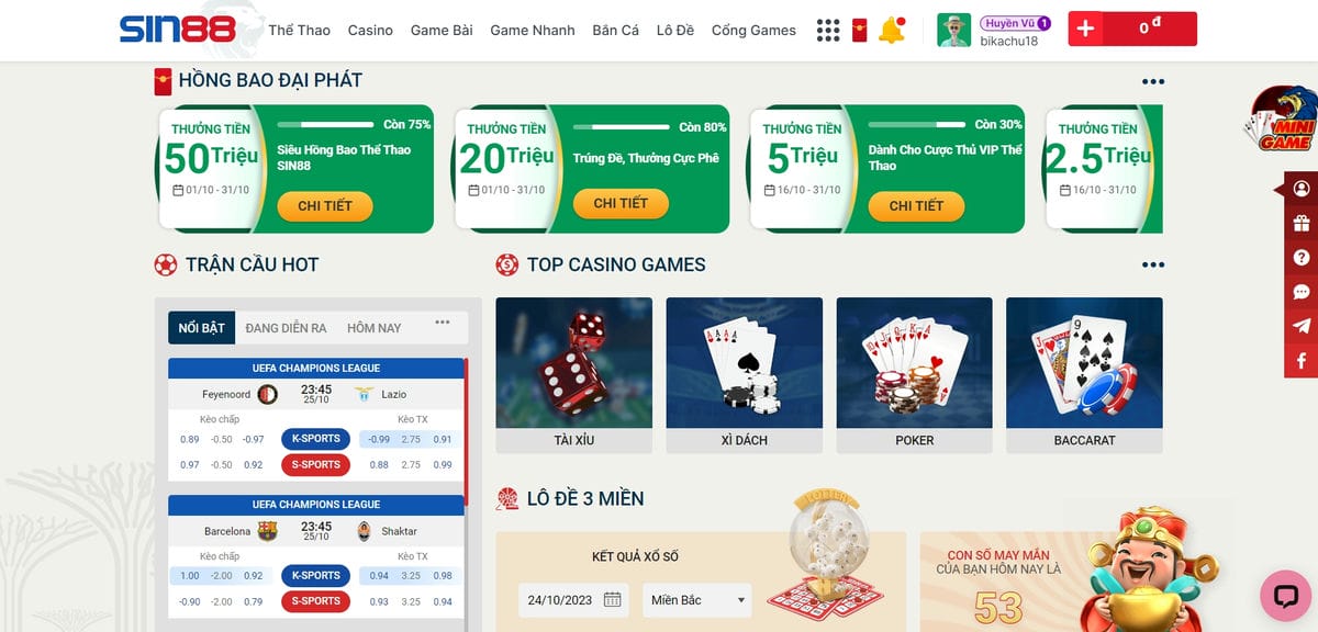 Giao diện website chuyên nghiệp, phân bố khoa học